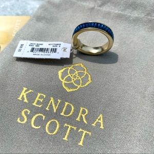 Kendra Scott Jack Gold Ring 8, Peacock Blue